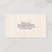 ホリスティック薬 | 鍼療法 | リフレクソロジー 名刺 (裏面)