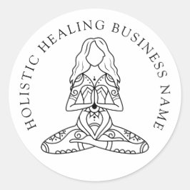 ホリスティックHealing Lotus Pose Business ラウンドシール