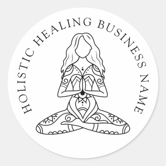ホリスティックHealing Lotus Pose Business ラウンドシール (正面)