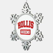 ホリス、クイーンズ、ニューヨーク スノーフレークピューターオーナメント (右)