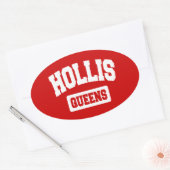 ホリス、クイーンズ、ニューヨーク 楕円形シール (封筒)