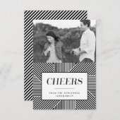 ホリデはっきりしたィ婚約、新入りカード サンキューカード (正面/裏面)