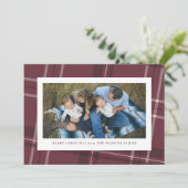 ホリディグリードマルーン水平フォトカード シーズンカード (スタンド正面)