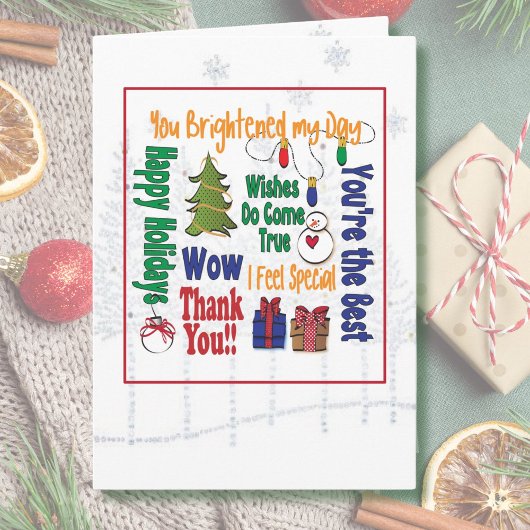 ホリディサンキューモダン – ブライトはっきりしたとおもしろい カード