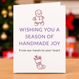 ホリディジョイお洒落スモールビジネスクリスマス サンキューカード