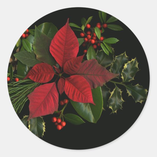 ホリディステッカー、大 ラウンドシール (正面)