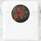 ホリディステッカー、大 ラウンドシール (バッグ)