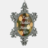 ホリディスノ空白のークフレークオーナメント スノーフレークピューターオーナメント (左)