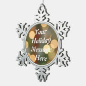 ホリディスノ空白のークフレークオーナメント スノーフレークピューターオーナメント (右)