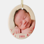 ホリディフォトオーナメントハンドレタージョイ赤 セラミックオーナメント (右)