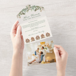 ホリディフォトトリフォールドカード オールインワン招待状