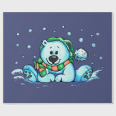 ホリディベア ラッピングペーパー (フラット)