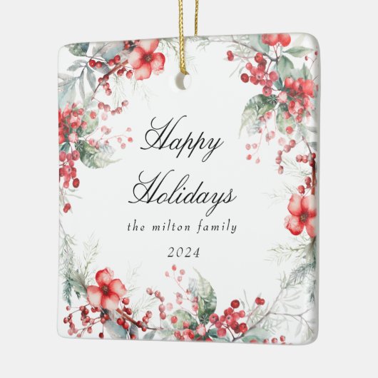 ホリディベリクラシカルーフォトモノグラム セラミックオーナメント (左)