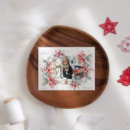 ホリディベリクラシカルーワンフォトホリデーカード シーズンカード