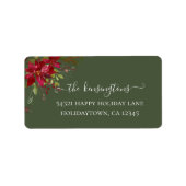 ホリディポエレガントインセティアホリー住所 シール (正面)