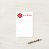 ホリディポスト – メモ – ポインセチア ポストイット (デスク上)