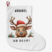 ホリディリおもしろいンデナー ラージクリスマスストッキング (正面)