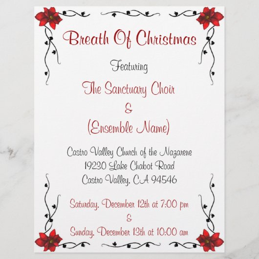 ホリデイイベントフライヤー チラシ (正面)