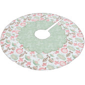 ホリデイオーナメントとエバーグリーンズトレスキルト ブラッシュドポリエステルツリースカート (アングル)