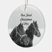 ホリデイオーナメントウル初めてのクリスマスホーステーマ セラミックオーナメント (左)