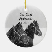 ホリデイオーナメントウル初めてのクリスマスホーステーマ セラミックオーナメント (裏面)