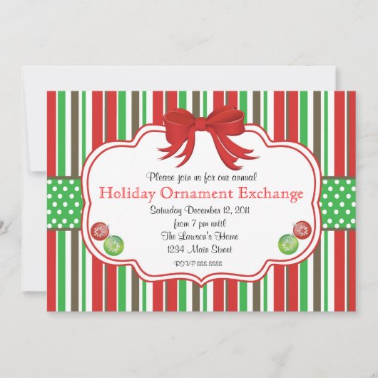 ホリデイオーナメントエクスチェンジジャーパンメン 招待状 (正面)