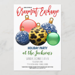 ホリデイオーナメントエクスチェンジパーティの招待状 招待状