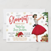 ホリデイオーナメントエクスチェンジパーティの招待状 招待状 (正面)