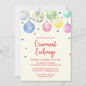 ホリデイオーナメントエクスチェンジパーティの招待状 招待状 (正面)