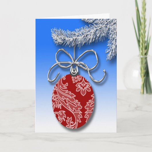 ホリデイオーナメントクリスマスツリーブランチホリデーズ シーズンカード (正面)