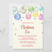 ホリデイオーナメントクリスマスパーティの招待状 招待状 (正面)