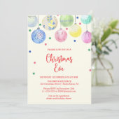 ホリデイオーナメントクリスマスパーティの招待状 招待状 (スタンド正面)