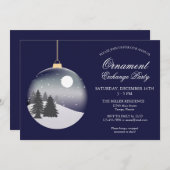 ホリデイオーナメントクリスマスパーティの招待状 招待状 (正面/裏面)