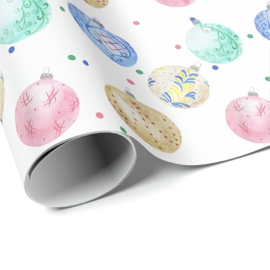 ホリデイオーナメントクリスマスラッピング紙 ラッピングペーパー (ロールコーナー)