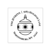 ホリデイオーナメントクリスマス差出人住所 ラバースタンプ (インプリント)