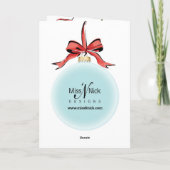 ホリデイオーナメントズフォトカード折り畳み シーズンカード (裏面)