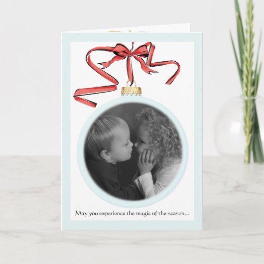 ホリデイオーナメントズフォトカード折り畳み シーズンカード (正面)
