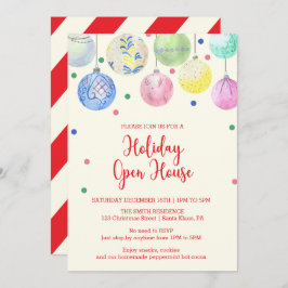 ホリデイオーナメントホリデイオープンハウス招待状 招待状