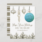 ホリデイオーナメントEOSリップバームギフト エンクロージャーカード (正面/裏面)