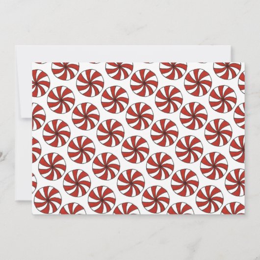 ホリデイオープンハウスジンジャーブレッドクッキーペパーミント 招待状 (裏面)