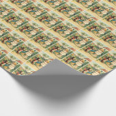 ホリデイガール&バニーヴィンテージイースターラッピング紙 ラッピングペーパー (角)