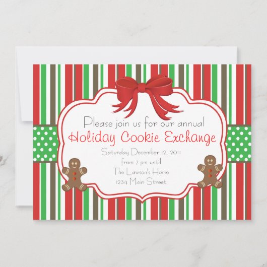 ホリデイクッキーエクスチェンジジャーパンメン 招待状 (正面)