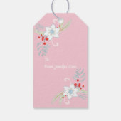 ホリデイグリッターウィンターワンダーランドディアー ギフトタグ (裏面)