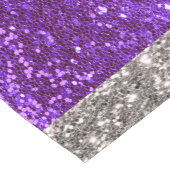ホリデイグリッターパープルシルバースパきらきら光るークリー ショートテーブルランナー (コーナー)