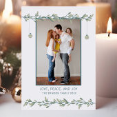 ホリデイグリーンリー |ボタニカルクリスマスフォトカード シーズンカード
