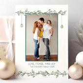 ホリデイグリーンリー |ボタニカルクリスマスフォトカード シーズンカード