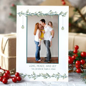 ホリデイグリーンリー |ボタニカルクリスマスフォトカード シーズンカード