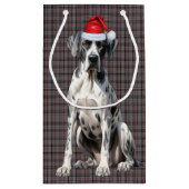 ホリデイグレートダーネドグレッドグレープレイドクリスマス スモールペーパーバッグ (裏面)