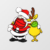 ホリデイサンタクローストナカイ顔マスクパルスビニール ウィンドウサイン (シート)