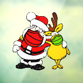 ホリデイサンタクローストナカイ顔マスクパルスビニール ウィンドウサイン (シート3)